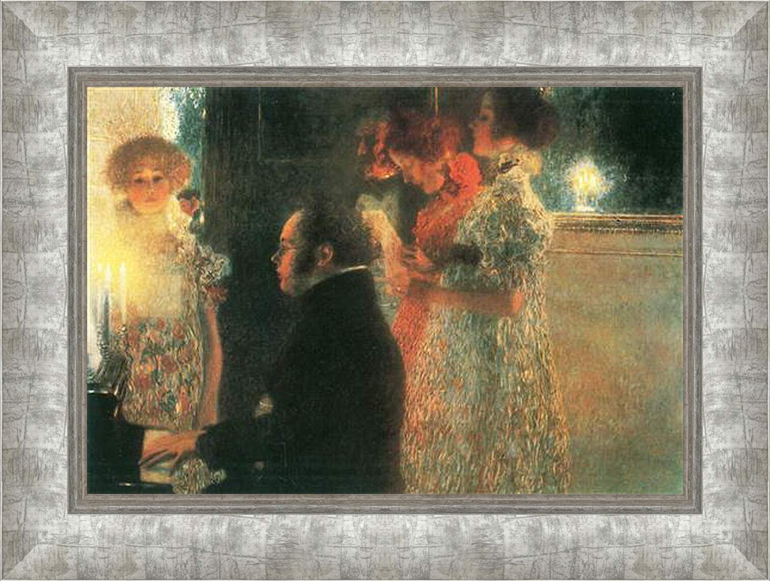 Картина в раме - Schubert at the Piano - Шуберт на фортепиано. Густав Климт