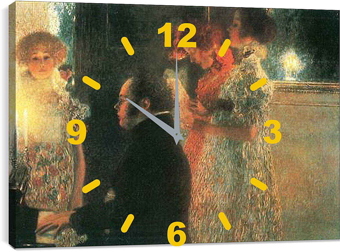 Часы картина - Schubert at the Piano - Шуберт на фортепиано. Густав Климт