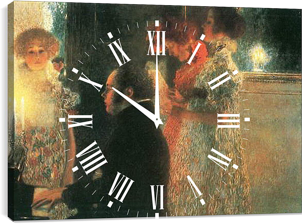 Часы картина - Schubert at the Piano - Шуберт на фортепиано. Густав Климт