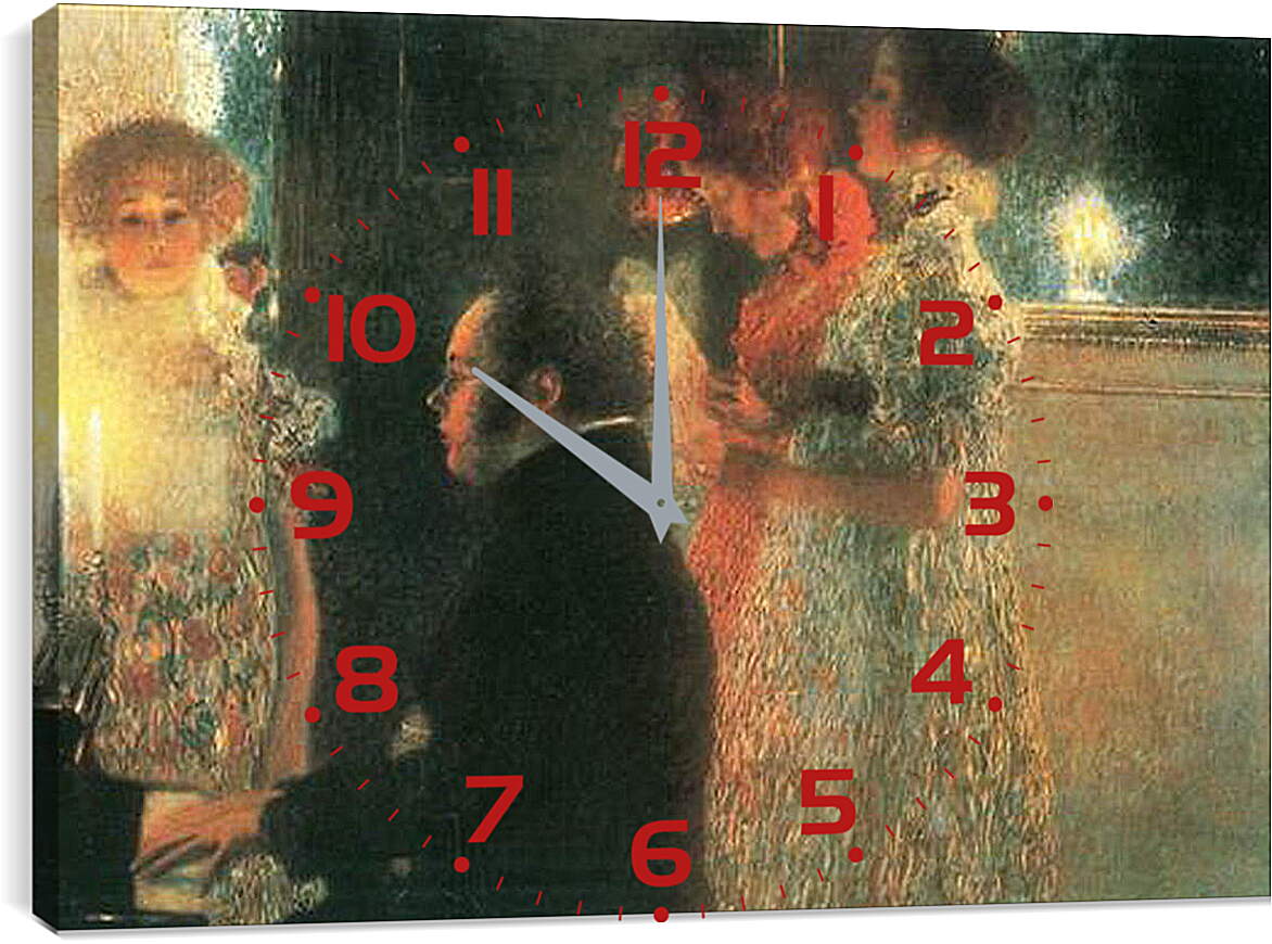 Часы картина - Schubert at the Piano - Шуберт на фортепиано. Густав Климт
