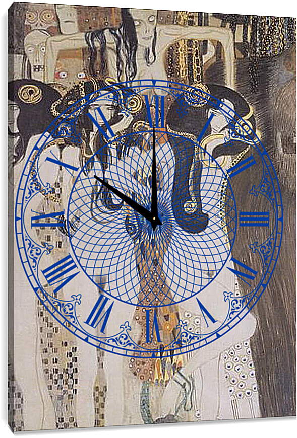 Часы картина - Бетховенский фриз. Густав Климт
