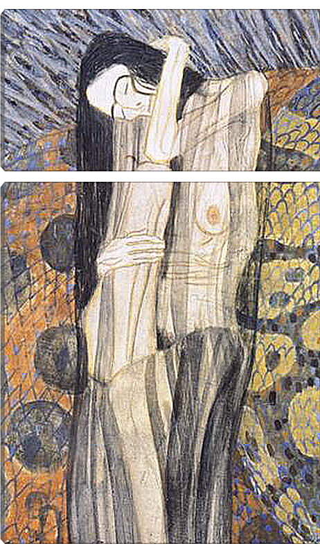 Модульная картина - Бетховенский фриз. Густав Климт
