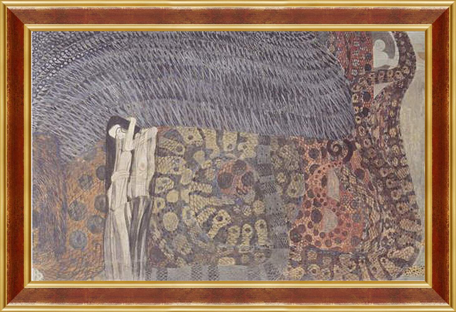 Картина в раме - Бетховенский фриз. Густав Климт
