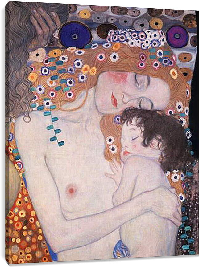 Постер и плакат - Мать и дитя (Фрагмент Три возраста женщины ). Густав Климт
