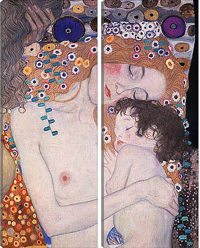 Модульная картина - Мать и дитя (Фрагмент Три возраста женщины ). Густав Климт
