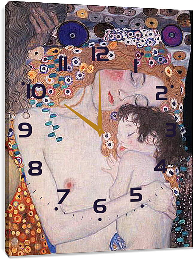 Часы картина - Мать и дитя (Фрагмент Три возраста женщины ). Густав Климт
