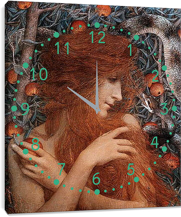Часы картина - Змей искуситель. Густав Климт
