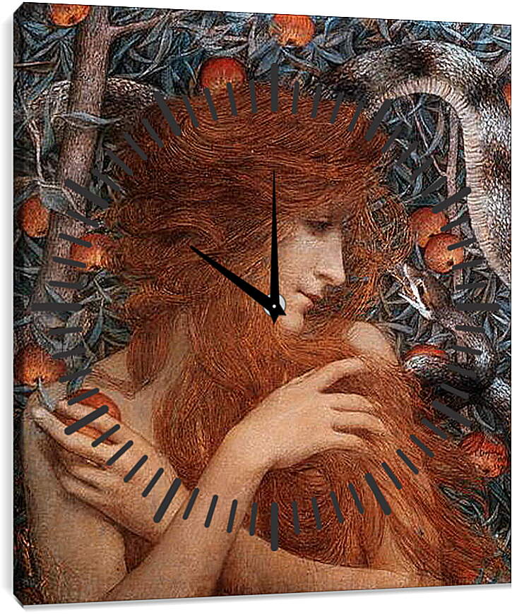 Часы картина - Змей искуситель. Густав Климт
