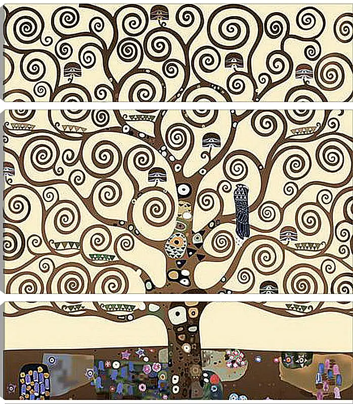 Модульная картина - The tree of life - Древо жизни. Густав Климт