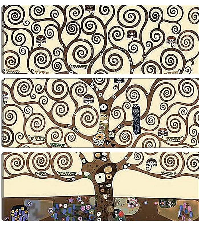 Модульная картина - The tree of life - Древо жизни. Густав Климт