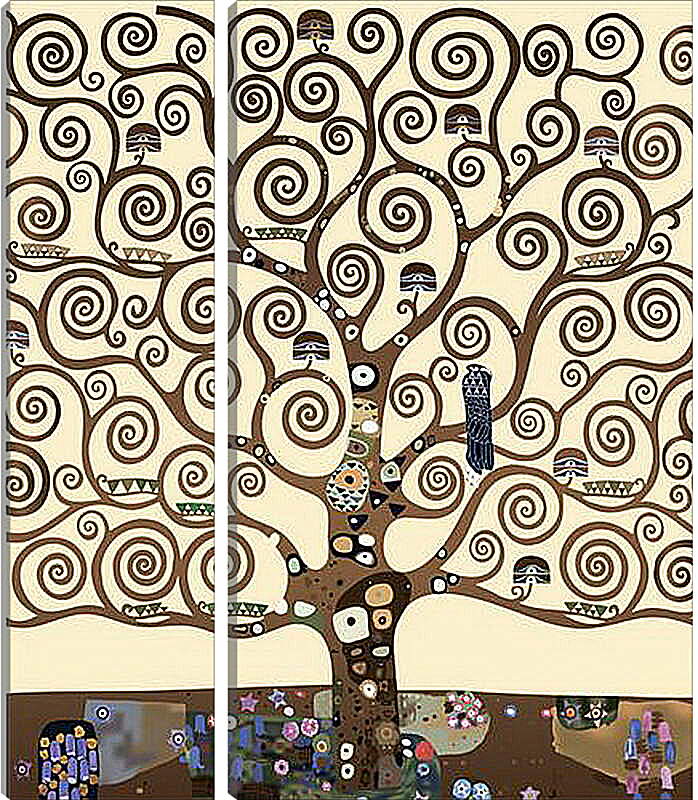 Модульная картина - The tree of life - Древо жизни. Густав Климт
