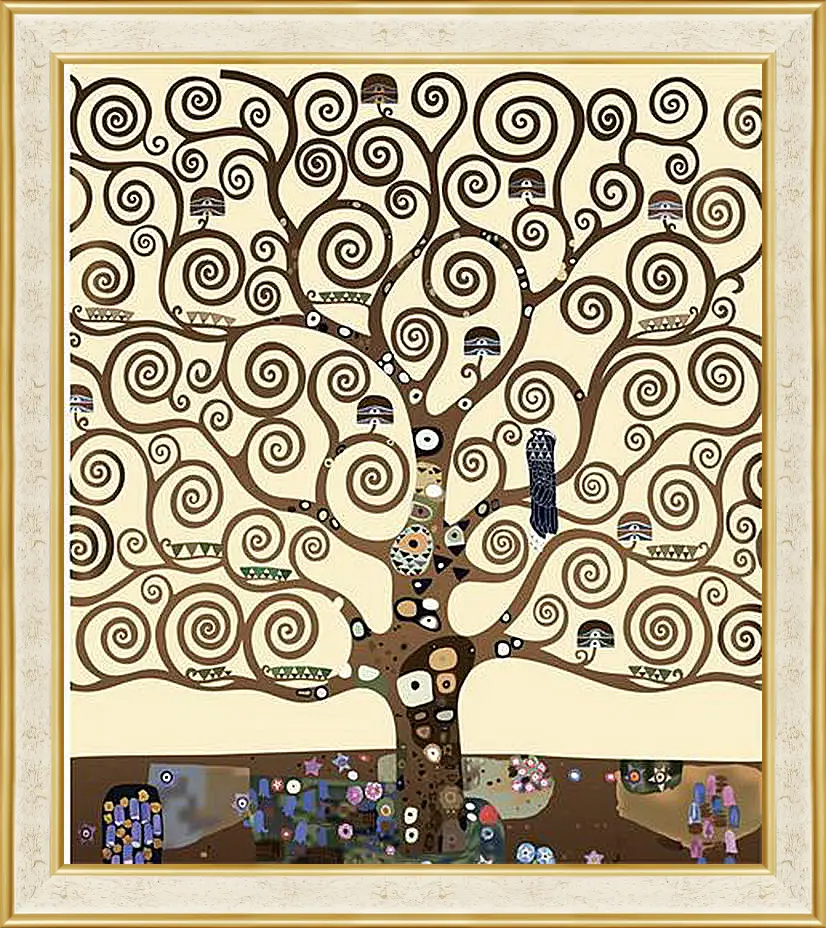 Картина в раме - The tree of life - Древо жизни. Густав Климт
