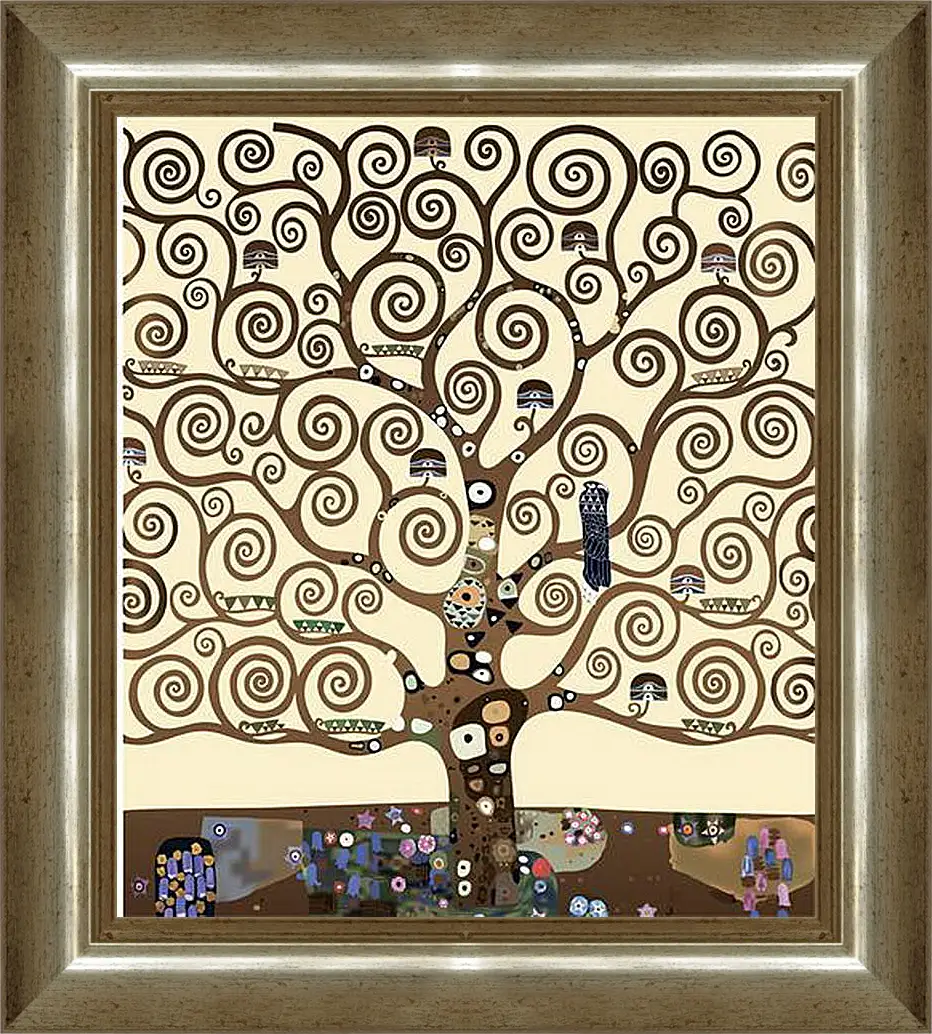 Картина в раме - The tree of life - Древо жизни. Густав Климт