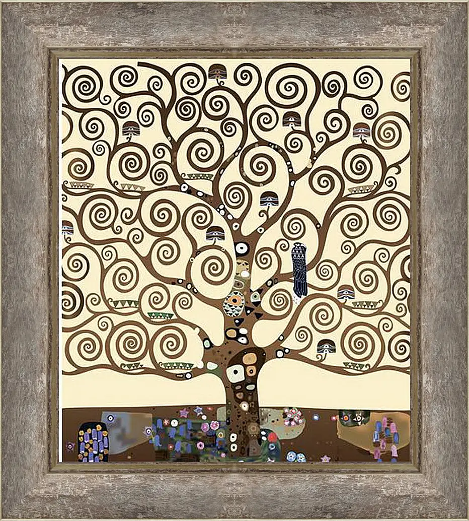 Картина в раме - The tree of life - Древо жизни. Густав Климт