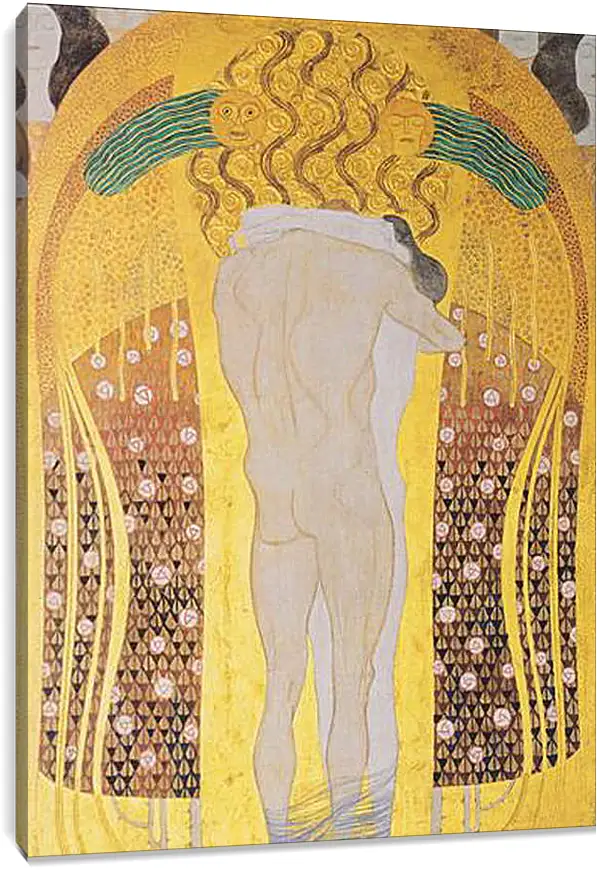 Постер и плакат - Beethoven Frieze, detal, A Kiss for the Whole World, 1902. Густав Климт