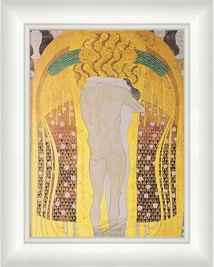 Картина в раме - Beethoven Frieze, detal, A Kiss for the Whole World, 1902. Густав Климт