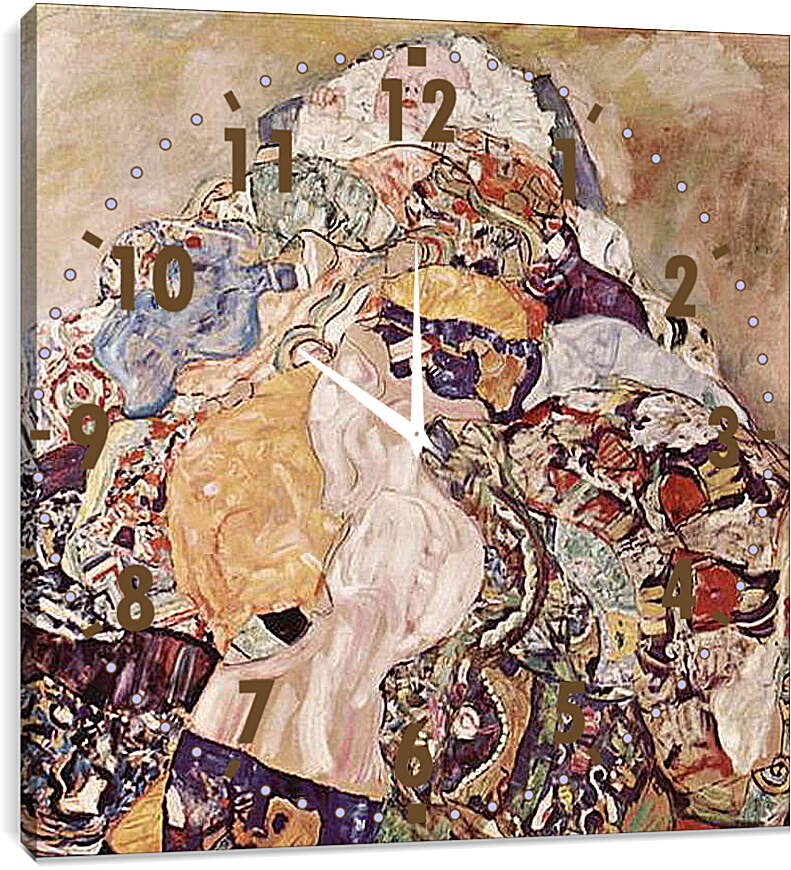 Часы картина - Дитя. Густав Климт
