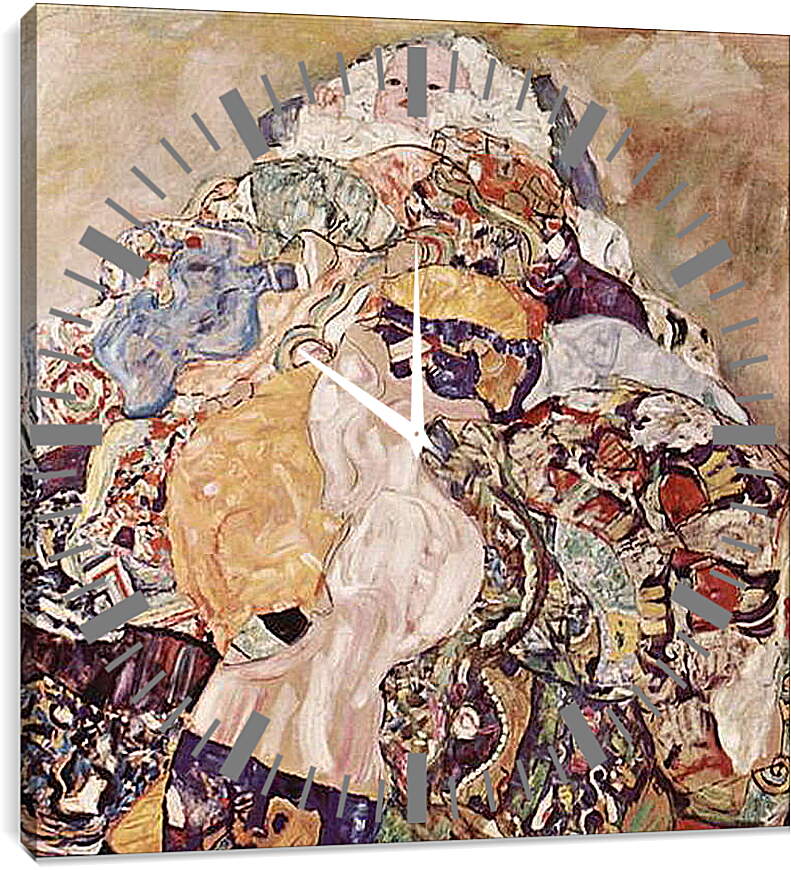 Часы картина - Дитя. Густав Климт
