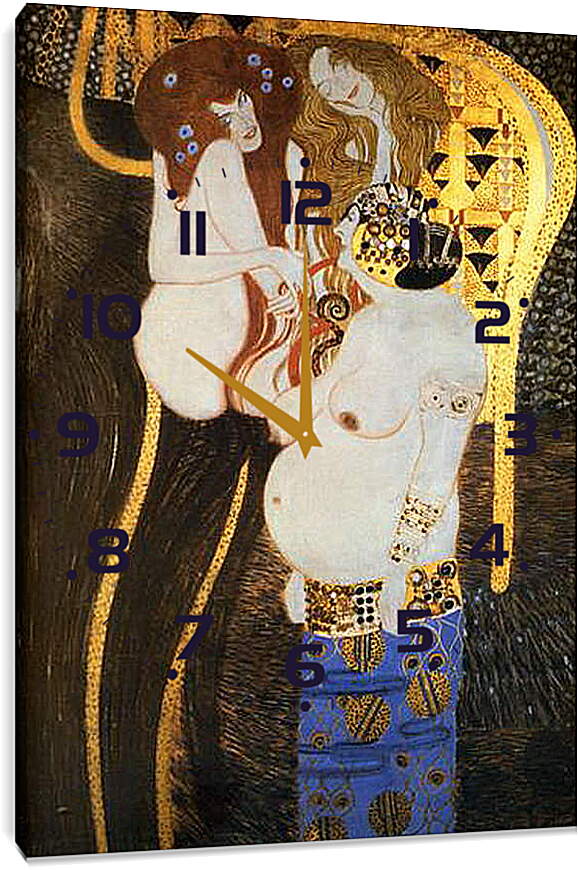 Часы картина - Фриз Бетховена, деталь - враждебные силы: сладострастие и неумеренность. Густав Климт