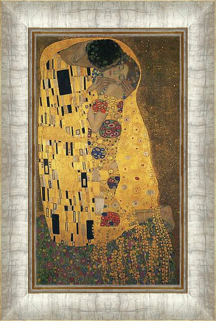 Картина в раме - Поцелуй. Густав Климт
