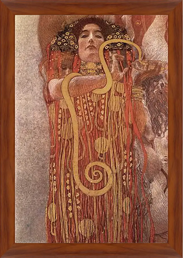 Картина в раме - Medicine - Hygieia (Detail). Густав Климт