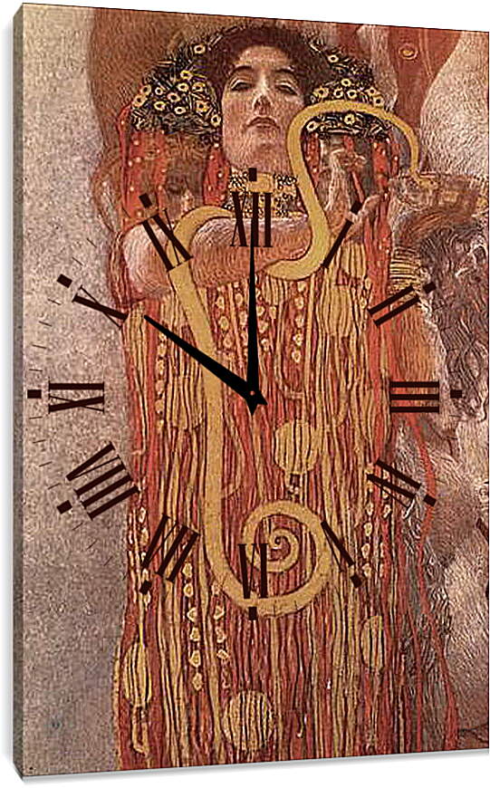 Часы картина - Medicine - Hygieia (Detail). Густав Климт
