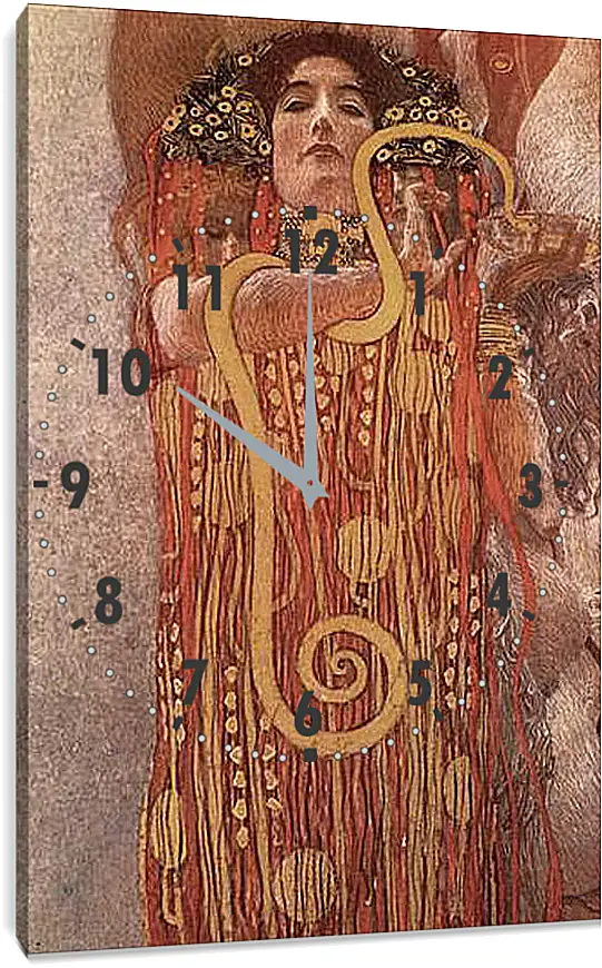 Часы картина - Medicine - Hygieia (Detail). Густав Климт