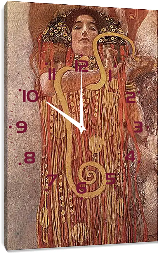 Часы картина - Medicine - Hygieia (Detail). Густав Климт