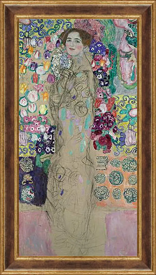 Картина в раме - Frauenbildnis (Portrait of Ria Munk III). Густав Климт