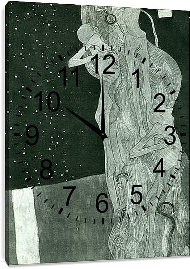 Часы картина - Zug der Toten. Густав Климт