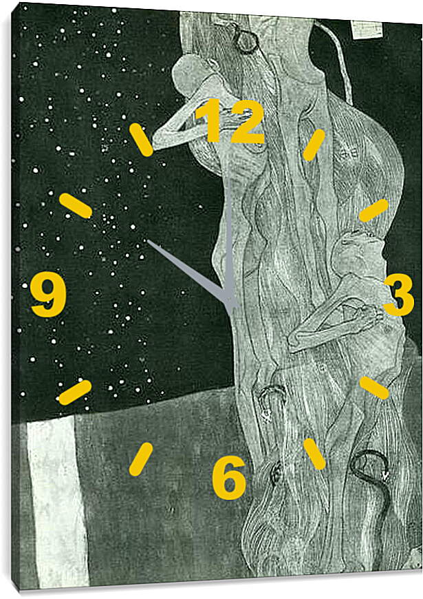 Часы картина - Zug der Toten. Густав Климт
