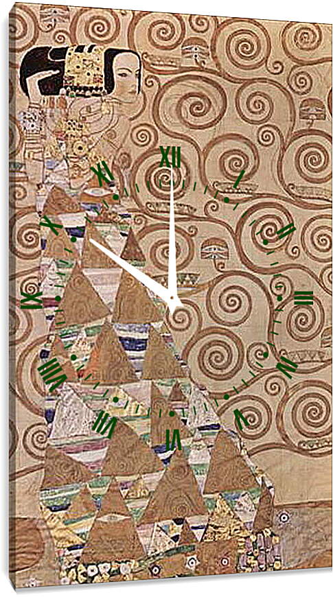 Часы картина - Werkvorlagen zum Stocletfries - Ожидание (фрагмент). Густав Климт
