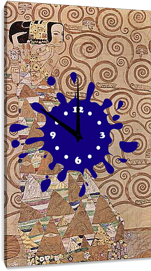 Часы картина - Werkvorlagen zum Stocletfries - Ожидание (фрагмент). Густав Климт