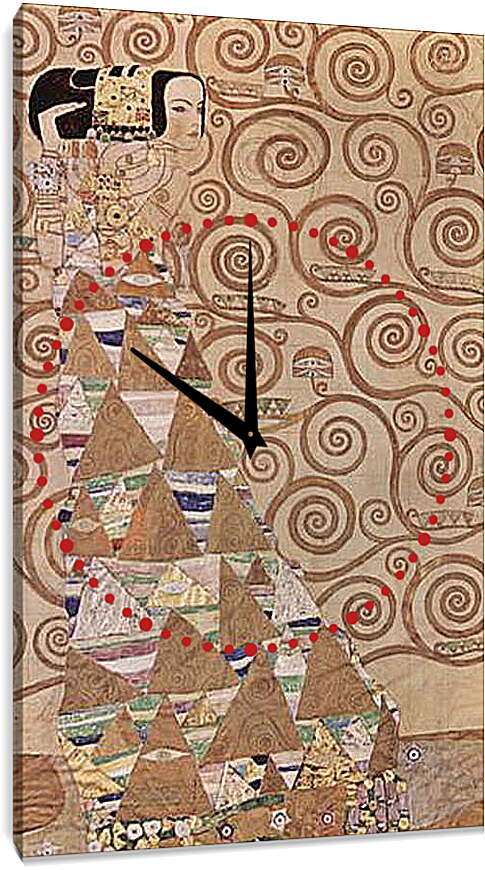 Часы картина - Werkvorlagen zum Stocletfries - Ожидание (фрагмент). Густав Климт