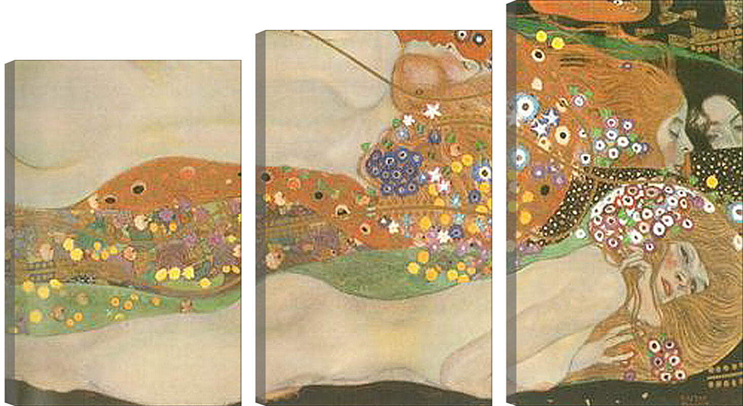 Модульная картина - Водяные змеи II. Wasserschlangen (Freundinnen) II. Густав Климт