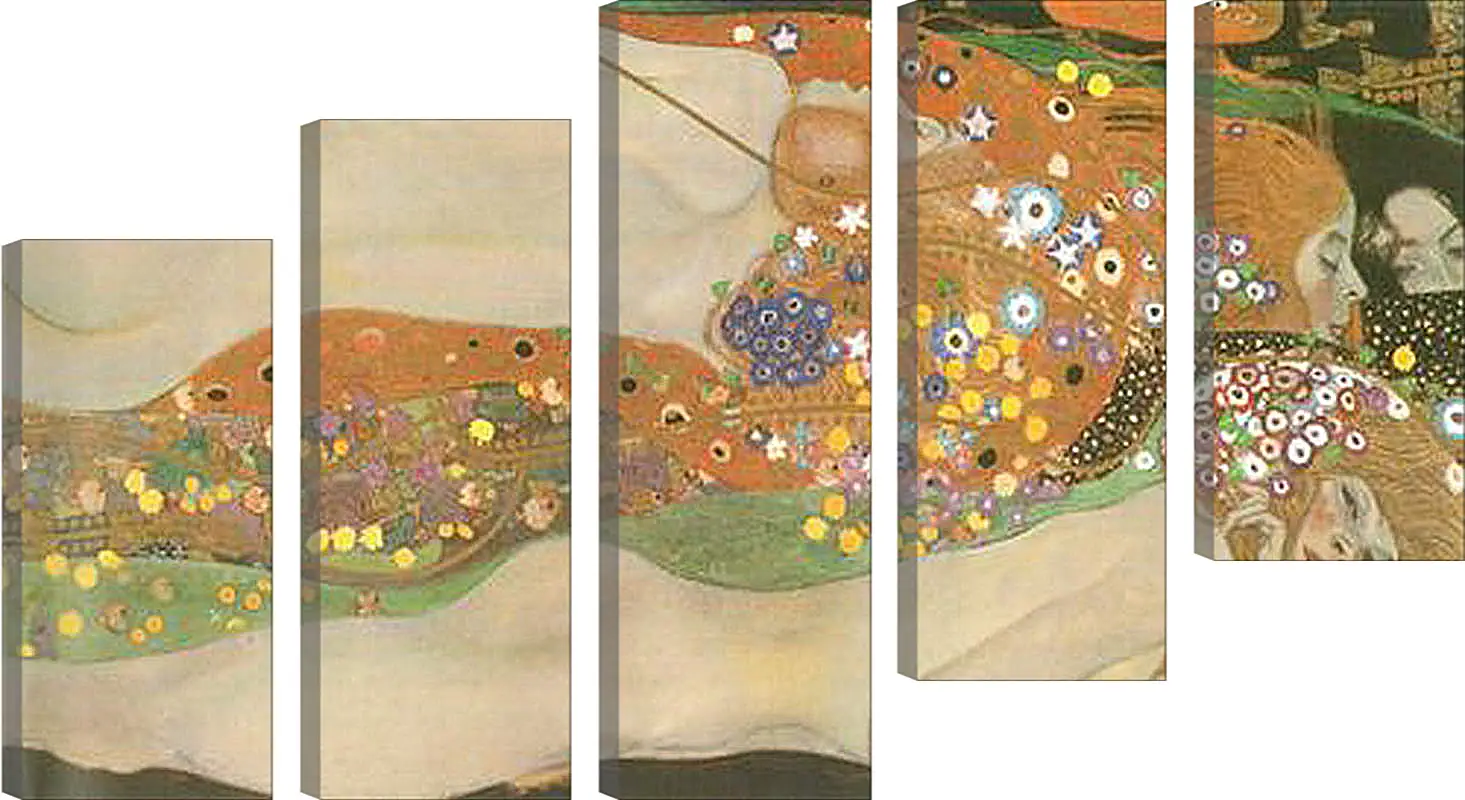 Модульная картина - Водяные змеи II. Wasserschlangen (Freundinnen) II. Густав Климт