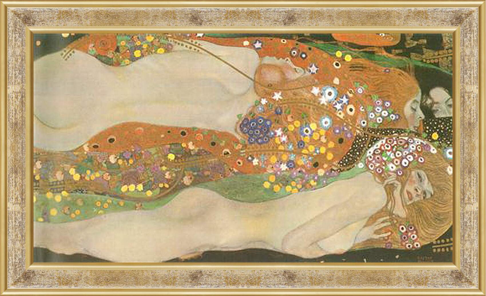 Картина в раме - Водяные змеи II. Wasserschlangen (Freundinnen) II. Густав Климт