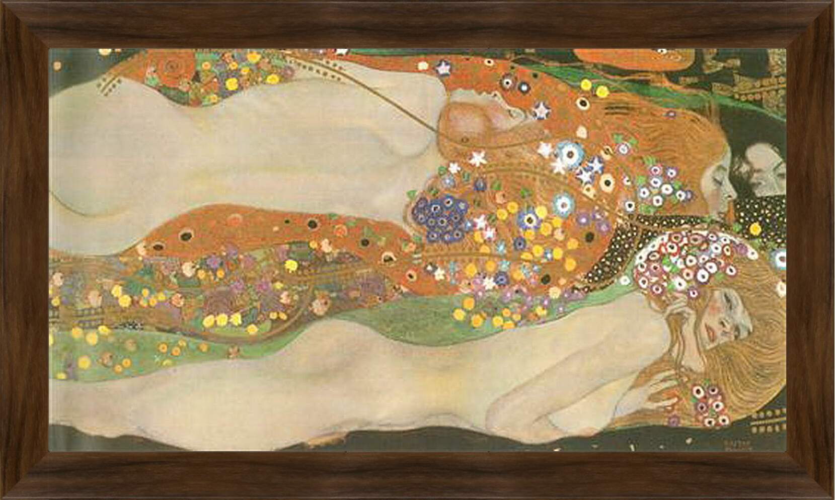 Картина в раме - Водяные змеи II. Wasserschlangen (Freundinnen) II. Густав Климт