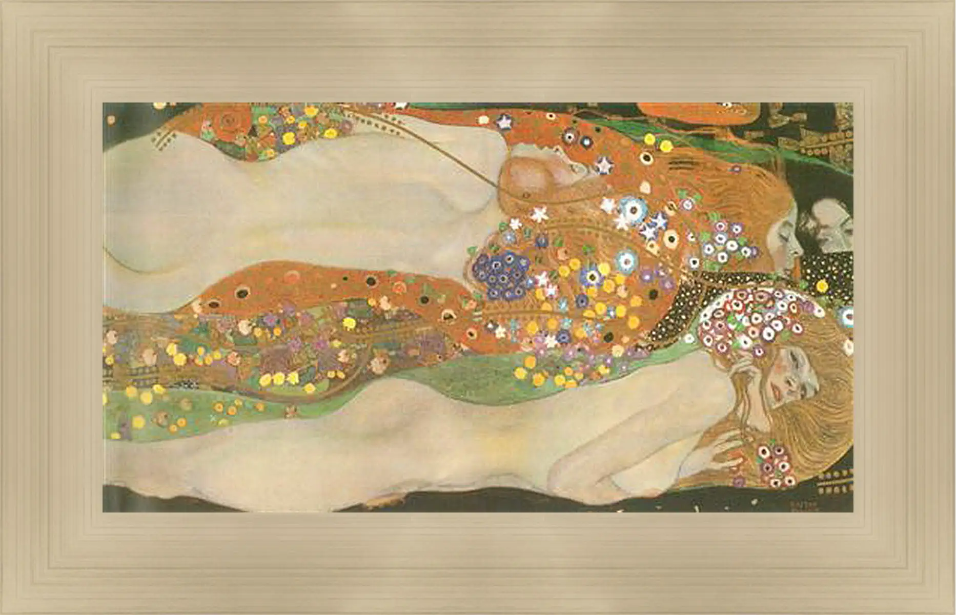 Картина в раме - Водяные змеи II. Wasserschlangen (Freundinnen) II. Густав Климт