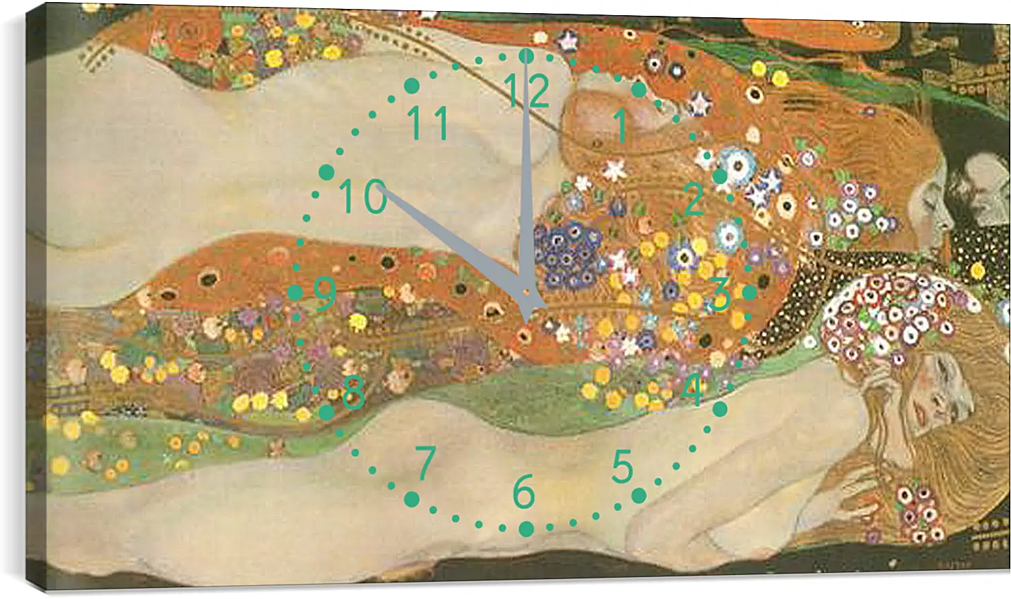Часы картина - Водяные змеи II. Wasserschlangen (Freundinnen) II. Густав Климт