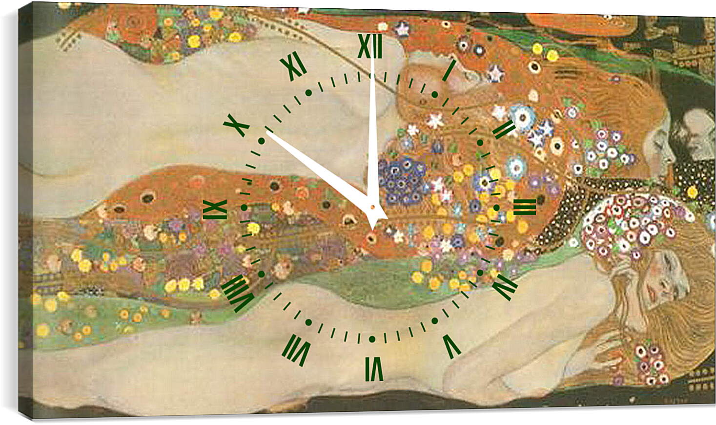 Часы картина - Водяные змеи II. Wasserschlangen (Freundinnen) II. Густав Климт