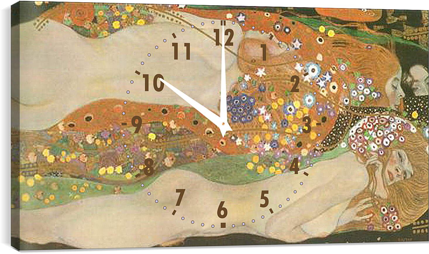 Часы картина - Водяные змеи II. Wasserschlangen (Freundinnen) II. Густав Климт