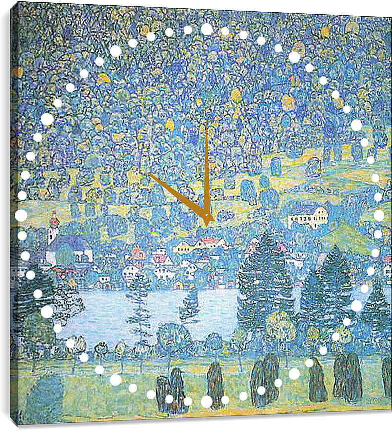 Часы картина - Waldabhang in Unterach am Attersee. Густав Климт
