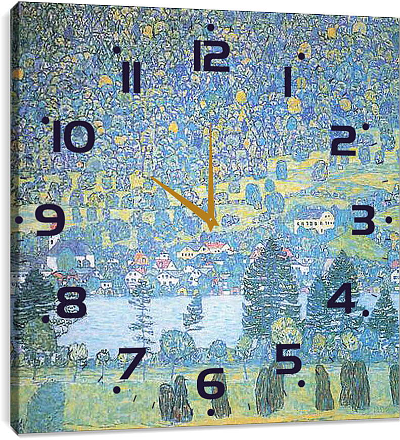 Часы картина - Waldabhang in Unterach am Attersee. Густав Климт