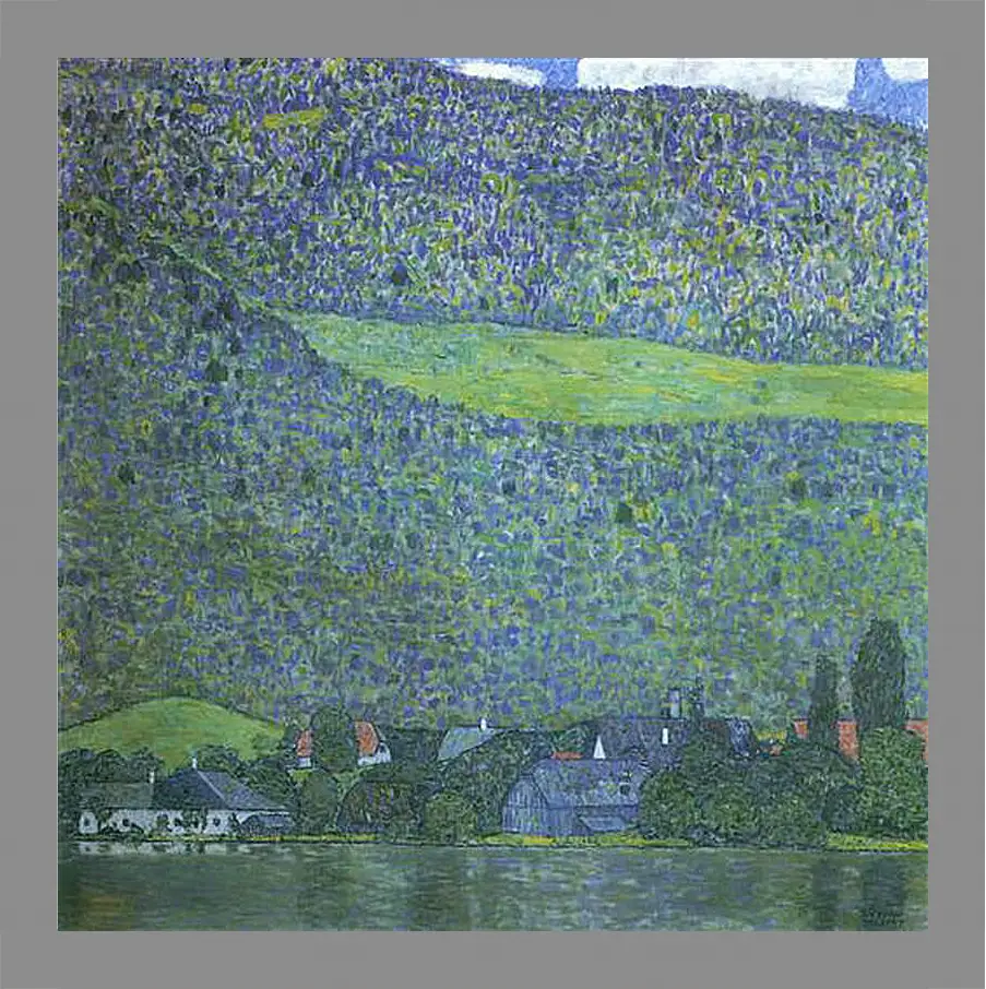 Картина в раме - Unterbach am Attersee. Густав Климт