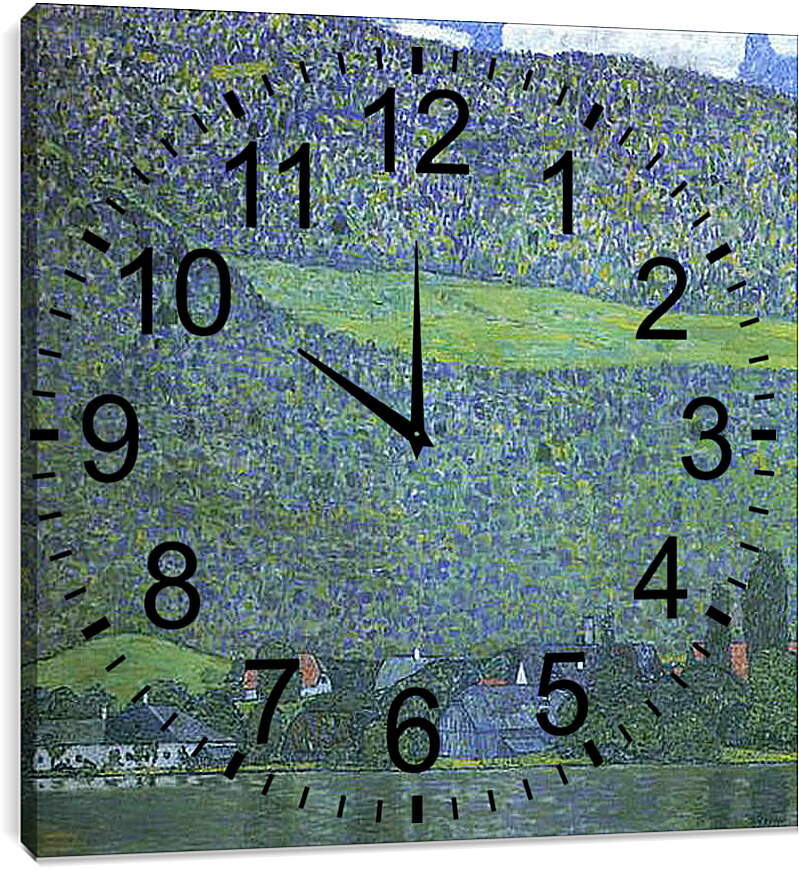 Часы картина - Unterbach am Attersee. Густав Климт