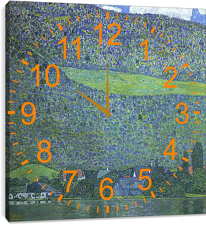 Часы картина - Unterbach am Attersee. Густав Климт