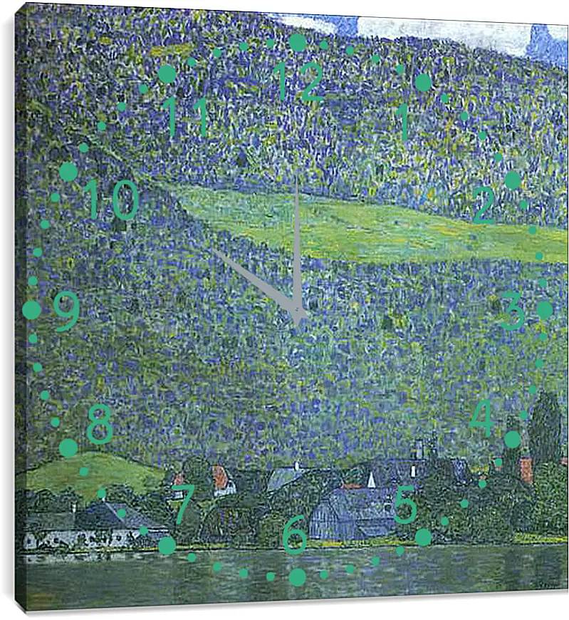 Часы картина - Unterbach am Attersee. Густав Климт