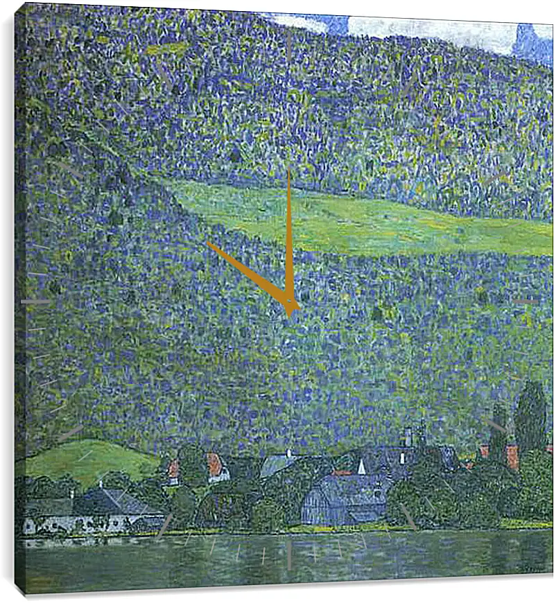 Часы картина - Unterbach am Attersee. Густав Климт