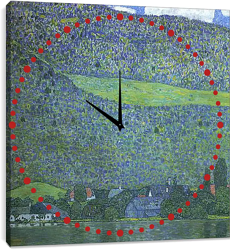 Часы картина - Unterbach am Attersee. Густав Климт